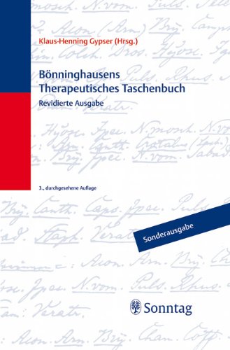 Stock image for Bnninghausens Therapeutisches Taschenbuch for sale by medimops