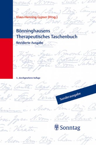 9783830492115: Bnninghausens Therapeutisches Taschenbuch