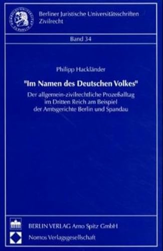 9783830501237: 'Im Namen des Deutschen Volkes'