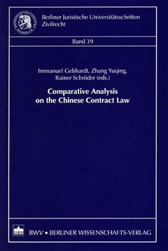 9783830503668: Comparative Analysis on the Chinese Contract Law