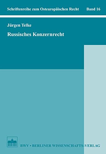 Stock image for Russisches Konzernrecht. for sale by Antiquariat  Werner Haschtmann