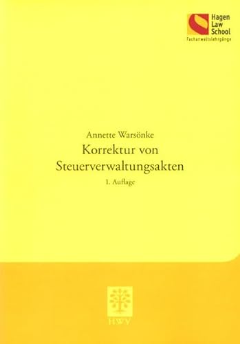 Imagen de archivo de Korrektur von Steuerverwaltungsakten 1. Auflage a la venta por Buchpark