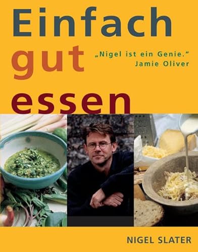 Beispielbild fr Einfach gut essen [Gebundene Ausgabe] Nigel Slater Essen Trinken Kochbcher Grundkochbcher Kochen Geschmack Feinschecker Gourmet Restaurant  Nigel ist ein Genie!" Jamie Oliver Kse, Mineralwasser, Olivenl und Wein - und zwar jeweils von der guten Sorte - hat er immer im Haus. Salz bedeutet bei ihm Meersalz und als Zucker geht nur der goldene Rohrzucker aus Mauritius durch. Nigel Slater wei genau, was er will Einfach gut essen. Und wie das nach seinem Geschmack auszusehen hat, stellt er in seinem gleichnamigen Kochbuch vor. Dort hat der in England geborene Koch und Food-Redakteur die Kapitel einfach nach seinen Lieblingszutaten eingeteilt: Kartoffeln, Hhnchen&Huhn, Wrste, Knoblauch, Kse, Eis und Schokolade. Und so eigenwillig wie die Kapiteleinteilung, sind auch die darin enthaltenen Rezepte, die von ihm selbst stammen bzw. von Kochfreunden mit hnlichen Kochfreuden: Pree aus gebackenem Knoblauch, Pilz- und Spinat-Korma oder Alastair Littles Hhnchen mit vierzig (40!) Knoblauchze zum Verkauf von BUCHSERVICE / ANTIQUARIAT Lars Lutzer