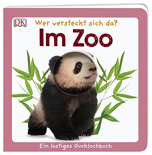 Stock image for Wer versteckt sich da? Im Zoo: Ein lustiges Gucklochbuch. Pappbilderbuch mit Glitzerfolie und Gucklchern ab 1 Jahr for sale by medimops