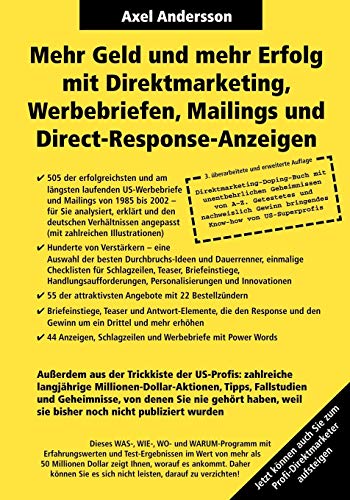 Stock image for Mehr Geld und mehr Erfolg mit Direktmarketing, Werbebriefen, Mailings & Direct Response-Anzeigen for sale by medimops