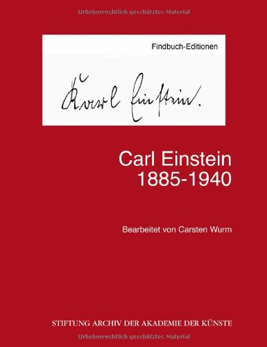 9783831129447: Carl Einstein.