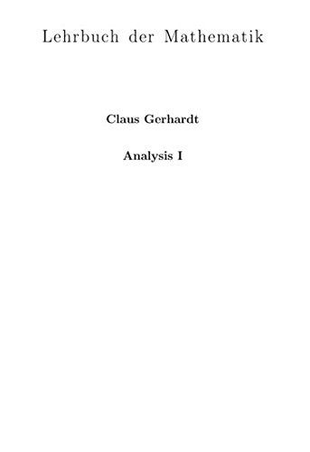 9783831142569: Lehrbuch der Mathematik. Analysis I. Hardcover-Ausgabe.