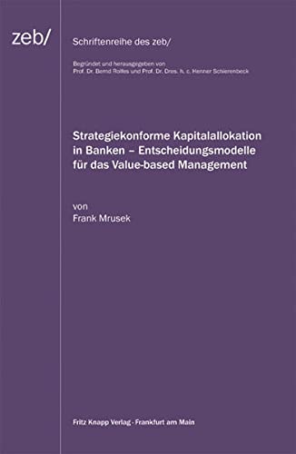 9783831408535: Strategiekonforme Kapitalallokation in Banken - Entscheidungsmodelle fr das Value-based Management
