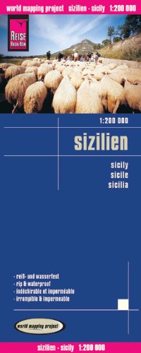 Stock image for Sizilien 1 : 200 000: Kartenbild 2seitig, klassifiziertes Straßennetz, Ortsindex, GPS-tauglich, wasserfest imprägniert for sale by medimops
