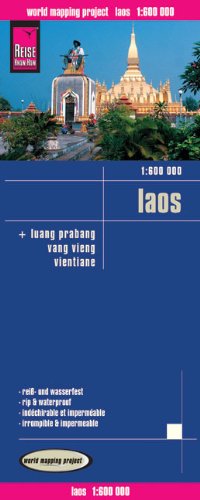 Laos 1 : 600 000: Stadtpläne: Luang Prabang, Vang Vien, Vientiane: Stadtpläne: Luang Prabang, Vang Vieng, Vientiane - Reise Know-How Verlag Peter Rump