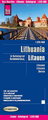 9783831772865: Lituania y Kaliningrado, mapa de carreteras impermeable. Escala1:325.000. Reise Know-How. (Lithuania and Kaliningrad (1:325.000))
