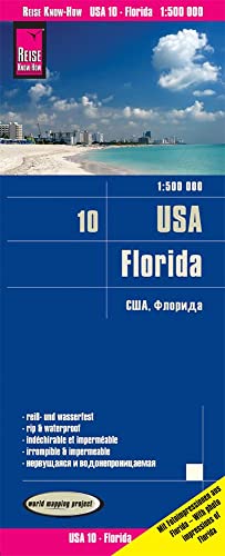 Reise Know-How Landkarte USA 10, Florida (1:500.000): reiß- und wasserfest (world mapping project...