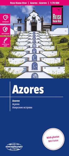 

Reise Know-How Azores Map - 1:70,000 (English, Spanish, French, German and Russian Edition)