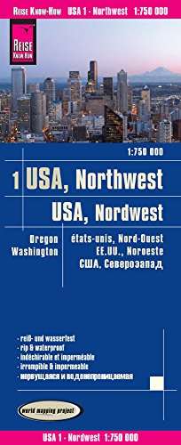 Beispielbild fr Reise Know-How Landkarte USA 01, Nordwest (1:750.000) : Washington und Oregon: world mapping project zum Verkauf von medimops