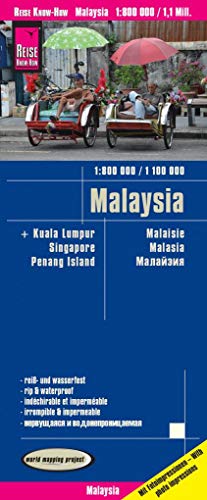 9783831774142: Mapa de carreteras Malasia 1:800.000 / 1:1.100.000 impermeable: world mapping project, rei- und wasserfest (Malaysia (West 1:800.000 / East 1:1.100.000))