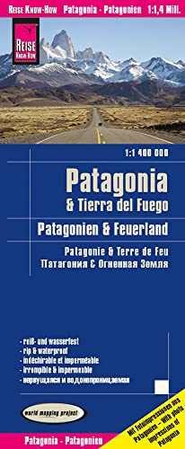 Stock image for Reise Know-How Landkarte Patagonien, Feuerland / Patagonia, Tierra del Fuego (1:1.400.000) for sale by GreatBookPrices