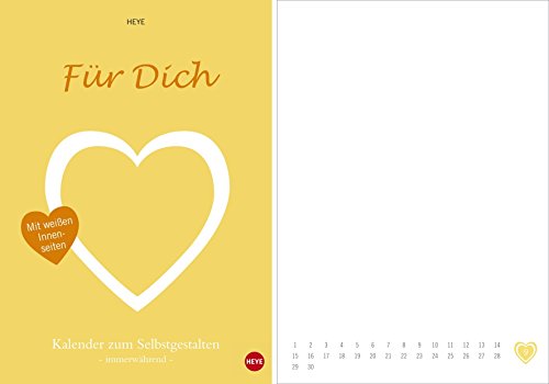 Für Dich Bastelkalender, weiß, immerwährend: Kalender zum Selbstgestalten