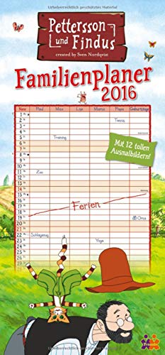 9783832031985: Pettersson & Findus Familienkalender 2016