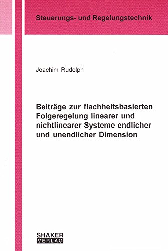 9783832217655: Rudolph, J: Beitrge zur flachheitsbasierten Folgeregelung l