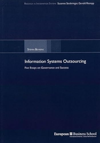 9783832262228: Information Systems Outsourcing: Five Essays on Governance and Success (Research in Information Systems)
