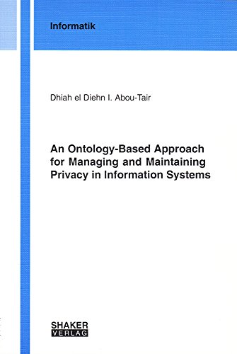 9783832278175: An Ontology-based Approach for Managing and Maintaining Privacy in Information Systems