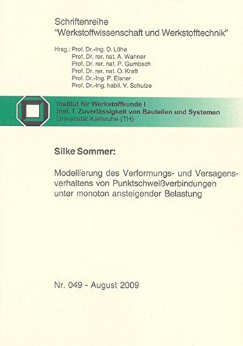 9783832285197: Modellierung des Verformungs- und Versagensverhaltens von Punktschweiverbindungen unter monoton ansteigender Belastung