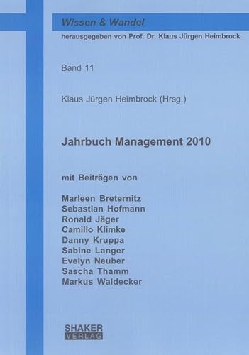 9783832289201: Jahrbuch Management 2010