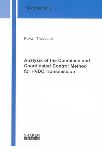 9783832290450: Analysis of the Combined and Coordinated Control Method for HVDC Transmission