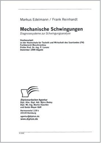 9783832420925: Mechanische Schwingungen - Diagnosesysteme zur Schwingungsanalyse (Livre en allemand)