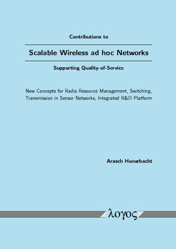 Imagen de archivo de Contributions to Scalable Wireless ad hoc Networks Supporting Quality-of-Service: New Concepts for Radio Resource Management, Switching, Transmission in Sensor Networks, Integrated R &D Platform [Soft Cover ] a la venta por booksXpress