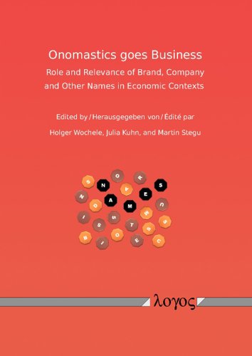 Beispielbild fr Onomastics Goes Business: Role and Relevance of Brand, Company and Other Names in Economic Contexts zum Verkauf von ThriftBooks-Atlanta