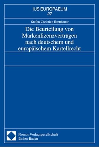 9783832904623: Die Beurteilung von Markenlizenzvertrgen nach deutschem und europischem Kartellrecht: 27