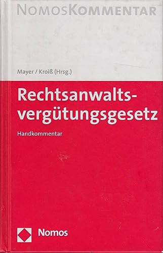 Beispielbild fr Rechtsanwaltsvergtungsgesetz zum Verkauf von Antiquariat Walter Nowak