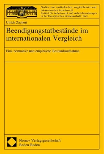 9783832906160: Beendigungstatbestnde im internationalen Vergleich