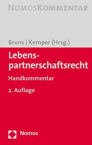 Lebenspartnerschaftsrecht Handkommentar - Bruns, Manfred und Rainer Kemper