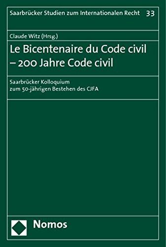 Imagen de archivo de Le bicentenaire du Code civil-200 jahre Code civil a la venta por MARCIAL PONS LIBRERO