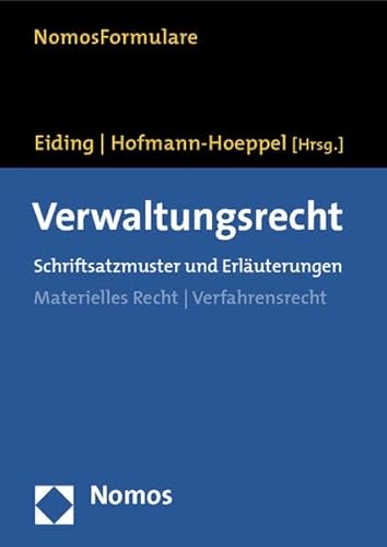 9783832922290: Verwaltungsrecht: Schriftsatzmuster Und Erlauterungen