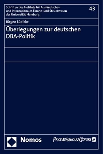Imagen de archivo de Ldicke, J: berlegungen zur deutschen DBA-Politik a la venta por medimops