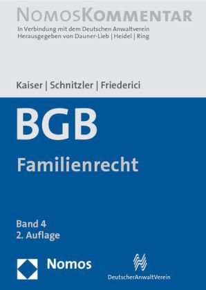 BGB Bd 4: Familienrecht. §§ 1297-1921. Nomos Kopmmentar.