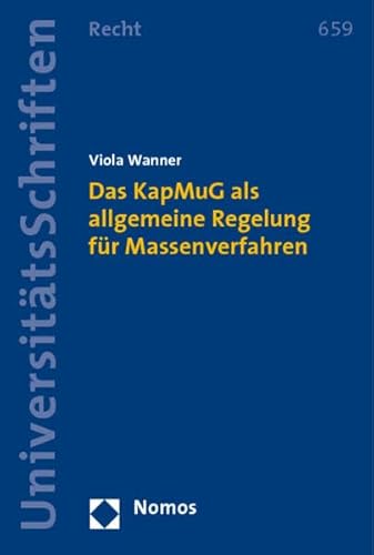 9783832950927: Das KapMuG als allgemeine Regelung fr Massenverfahren