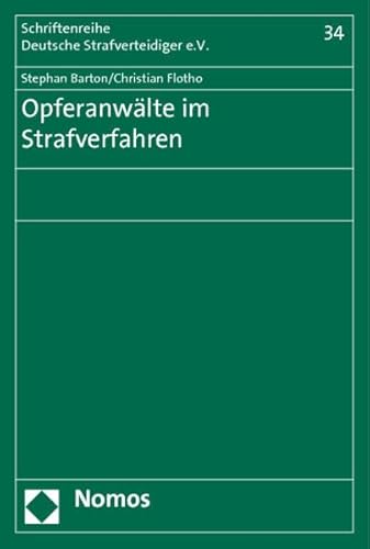 9783832953454: Opferanwlte im Strafverfahren