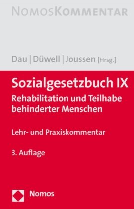Beispielbild fr Sozialgesetzbuch IX: Rehabilitation und Teilhabe behinderter Menschen zum Verkauf von medimops