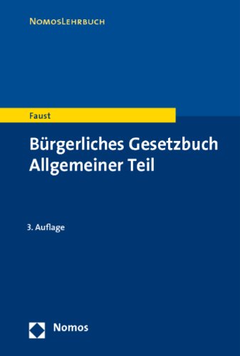 Beispielbild fr Brgerliches Gesetzbuch: Allgemeiner Teil zum Verkauf von medimops