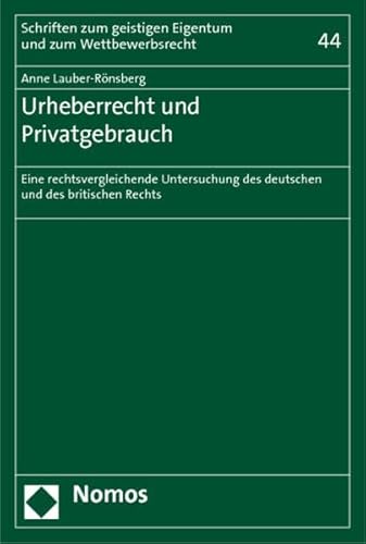 9783832965822: Urheberrecht und Privatgebrauch: Eine rechtsvergleichende Untersuchung des deutschen und des britischen Rechts: 44