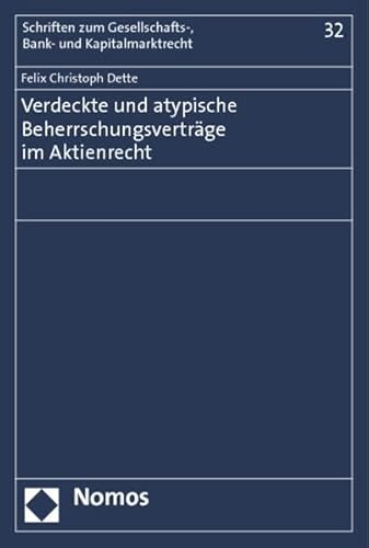 9783832974114: Verdeckte und atypische Beherrschungsvertrge im Aktienrecht