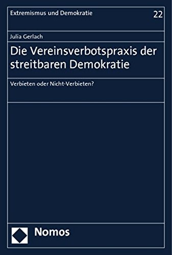 9783832974565: Die Vereinsverbotspraxis der streitbaren Demokratie: Verbieten oder Nicht-Verbieten?