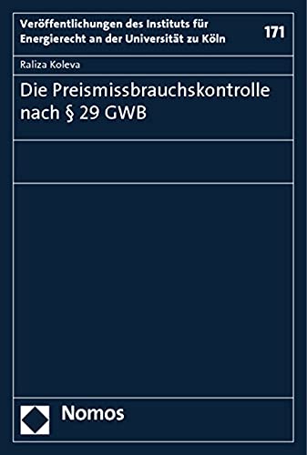 Stock image for Die Preismissbrauchskontrolle nach  29 GWB for sale by Buchpark