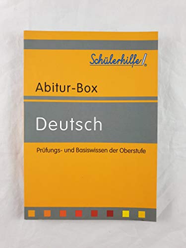 Beispielbild fr Abitur-Box - Deutsch - Prfungs- und Basiswissen der Oberstufe zum Verkauf von medimops