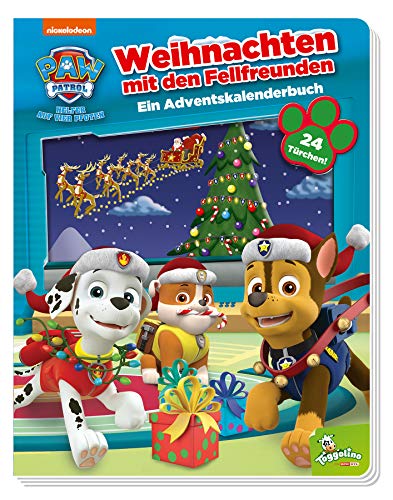 Imagen de archivo de PAW Patrol: Weihnachten mit den Fellfreunden - Ein Adventskalenderbuch: Pappbilderbuch mit 24 Klappen a la venta por WorldofBooks