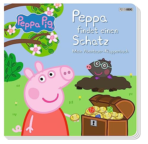 Stock image for Peppa Pig: Peppa findet einen Schatz - Mein Abenteuer-Klappenbuch: Pappbilderbuch mit Klappen for sale by medimops